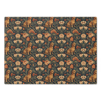 Dazzling Dachsund Blossoms & Foliage Cutting Board