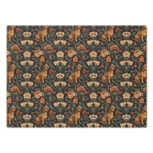 Dazzling Dachsund Blossoms & Foliage Cutting Board