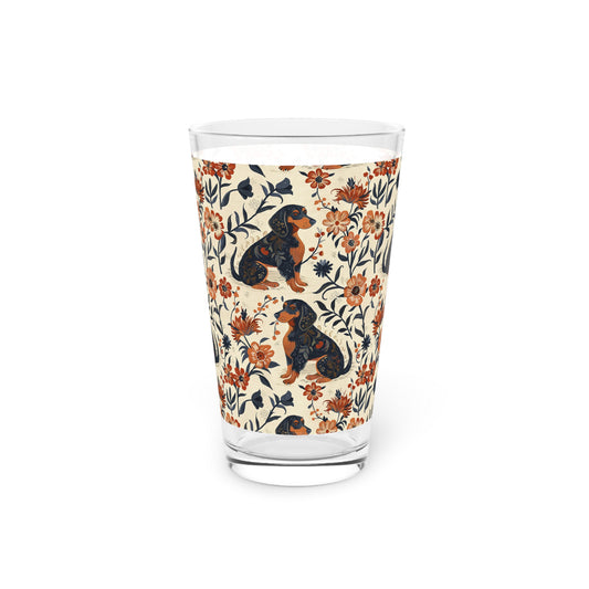 Blossoming Dachshunds Delight Pint Glass