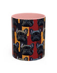 Chic Canine Checkmate - Frenchie Edition Accent Coffee Mug