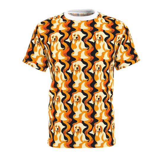 Golden Woof Abstract Glamour Unisex Tee