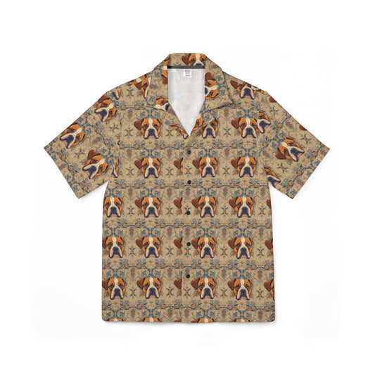 Bowtie Boxer Bliss Men's Hawaiian Camp Shirt