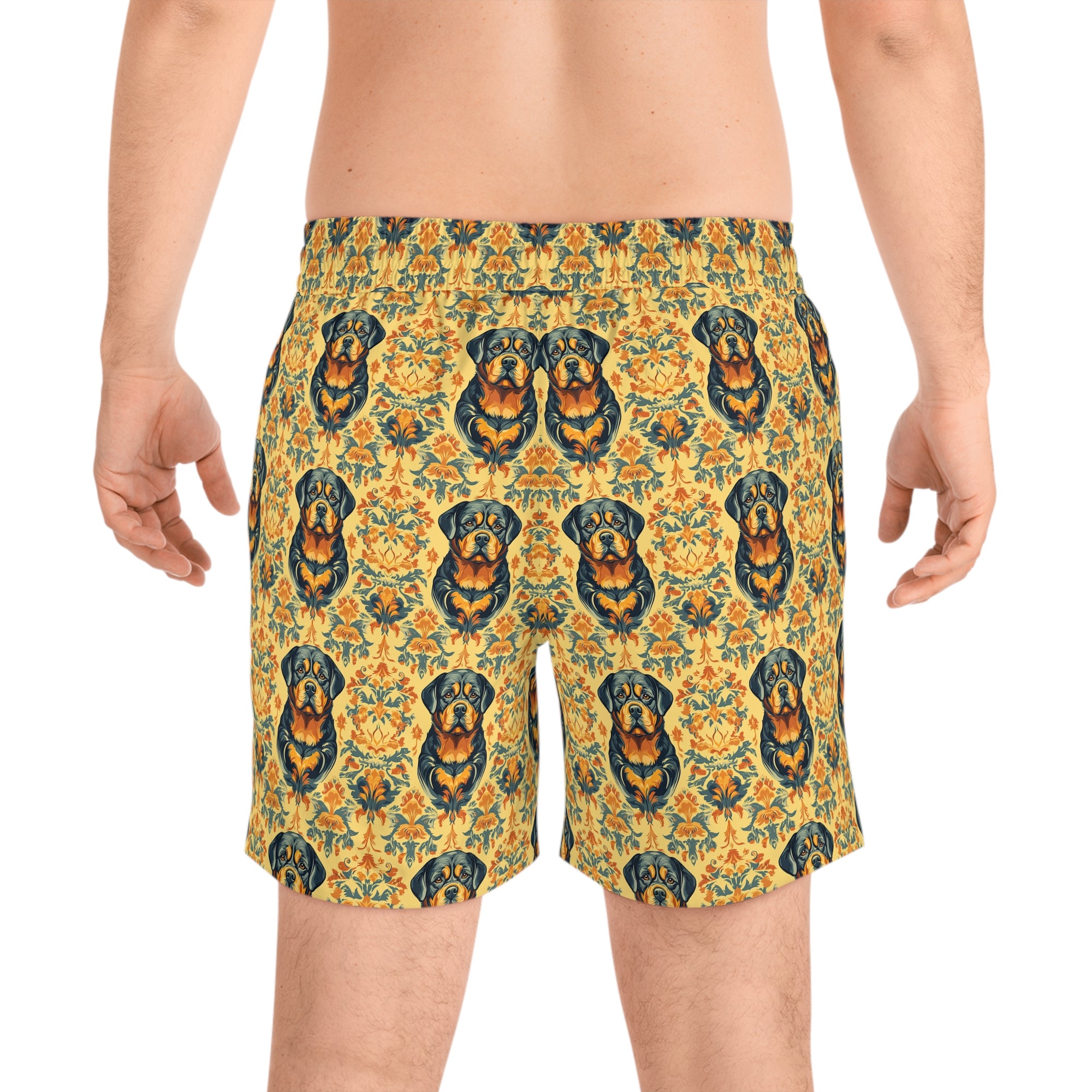 Royal Rottie Regalia Men&#39;s Mid-Length Swim Shorts