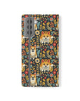 Corgi Rainbow Vine Dream Flip Cases