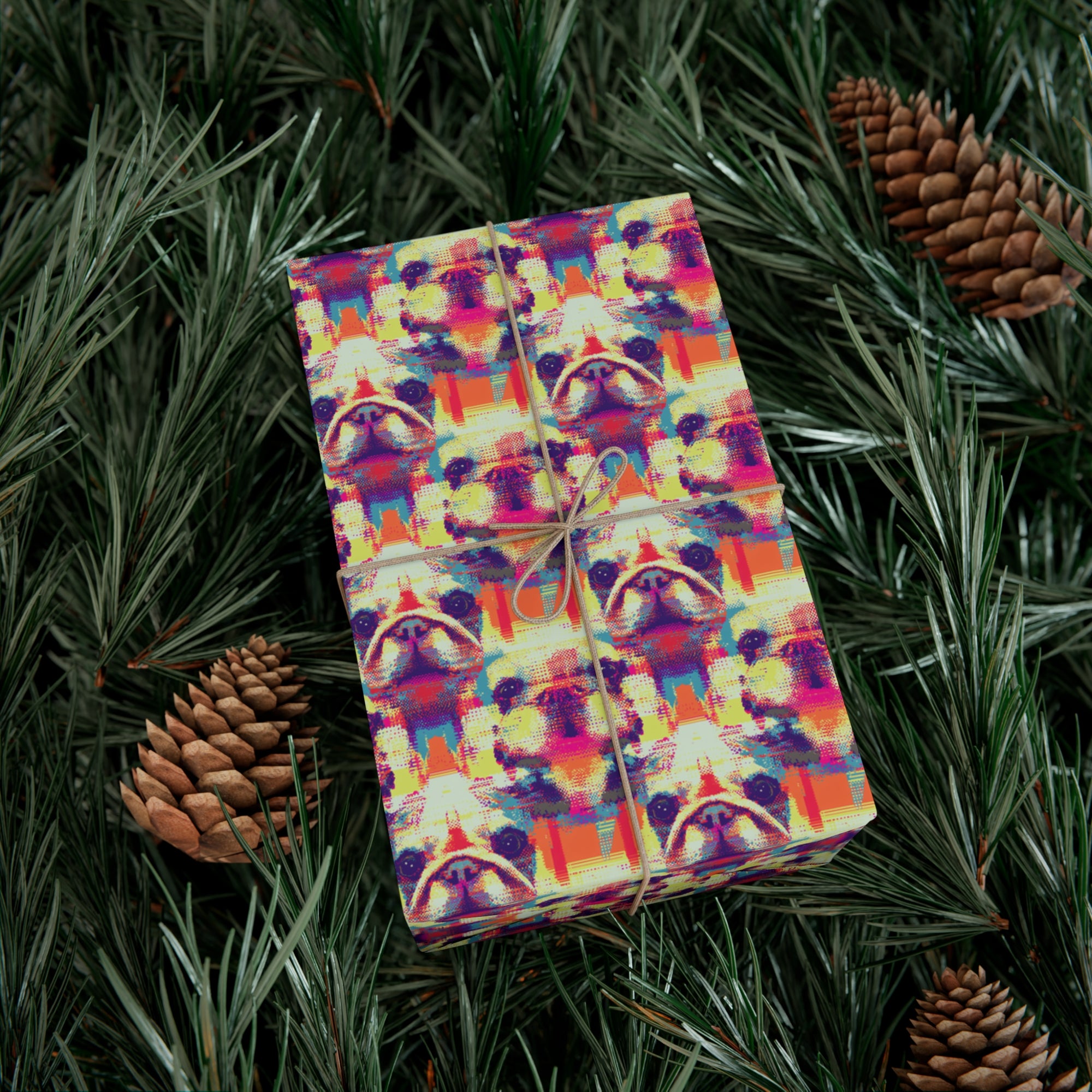 Glitchy Bulldog Blitz Gift Wrap Papers