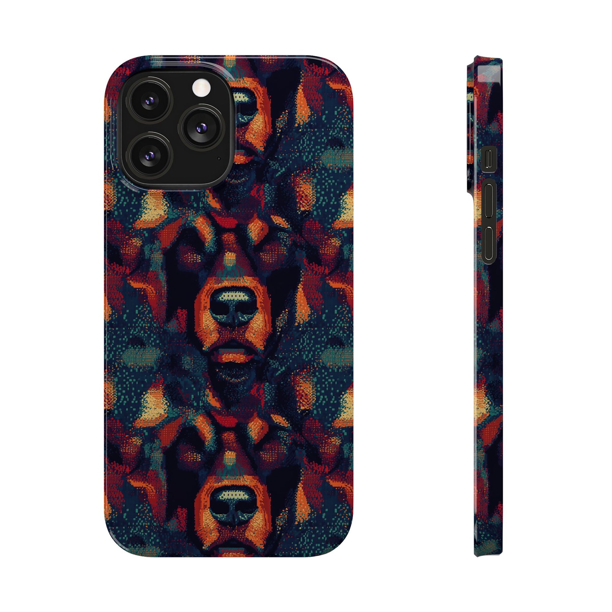 Rustic Rottie Charm Slim Phone Cases