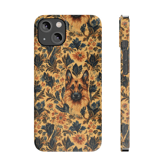 Autumnal German Shepherd Glamour Slim Phone Cases