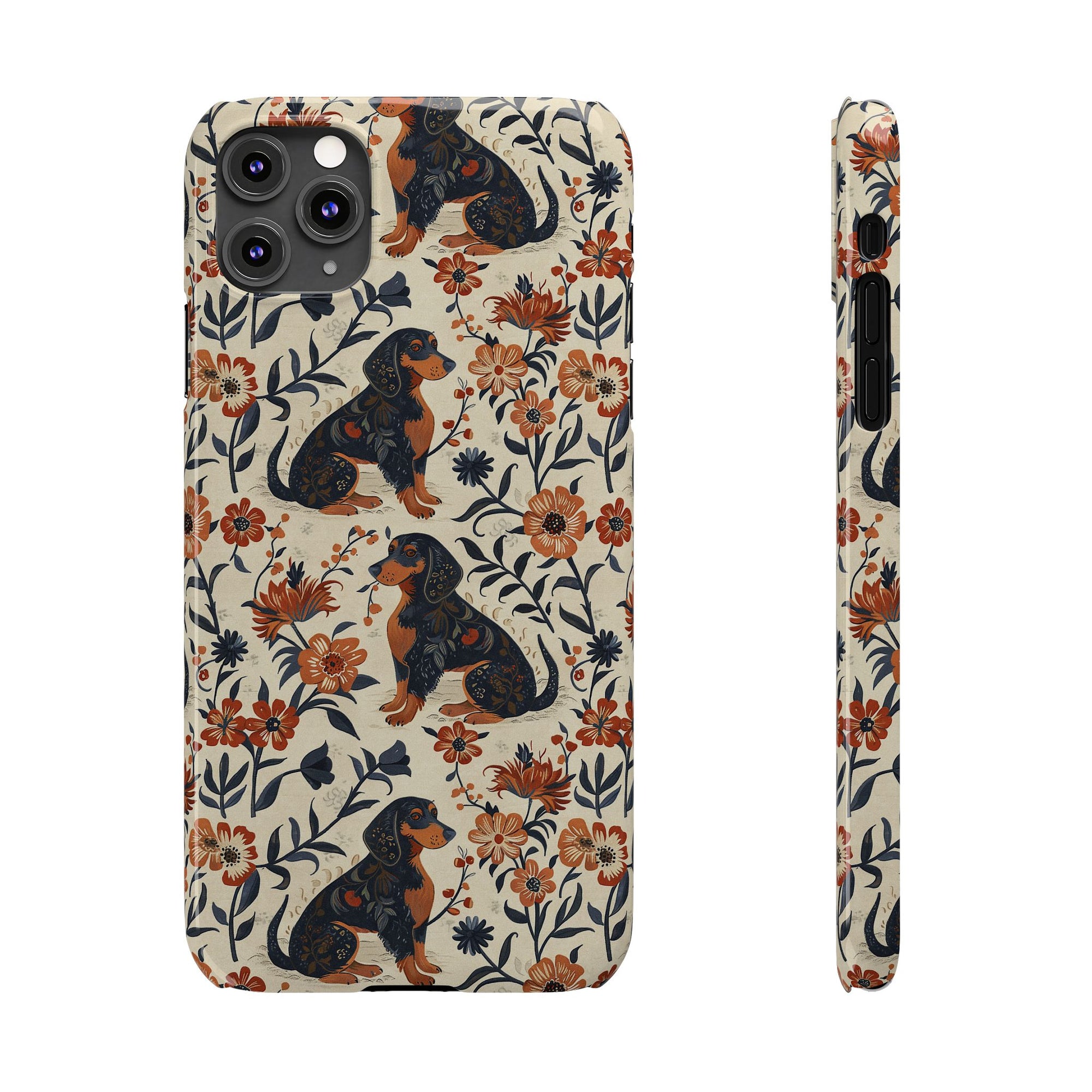 Blossoming Dachshunds Delight Slim Phone Cases