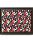 Bulldoggy Bliss Chomper Matte Canvas, Framed