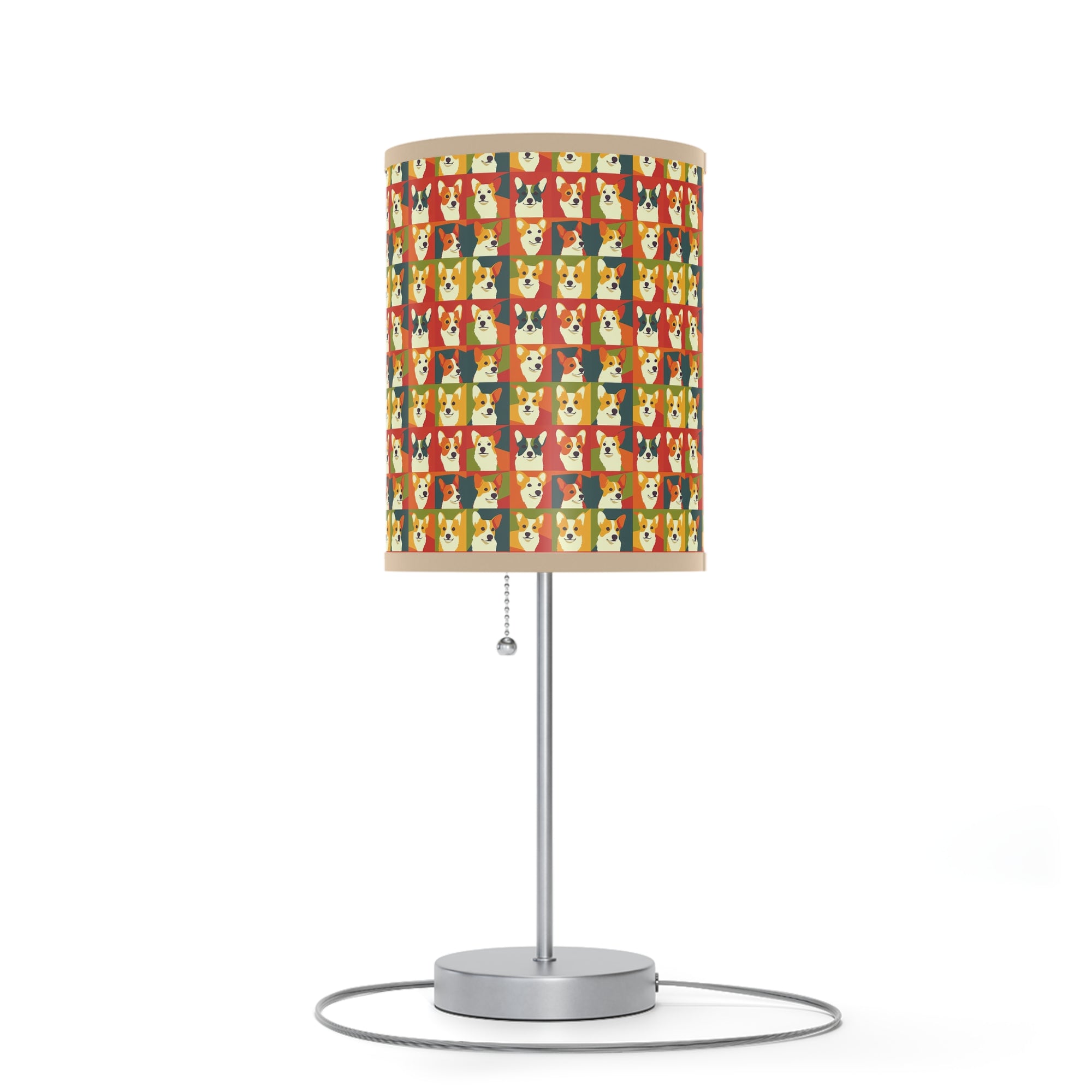 Corgi Chic Popart Pup Lamp on a Stand