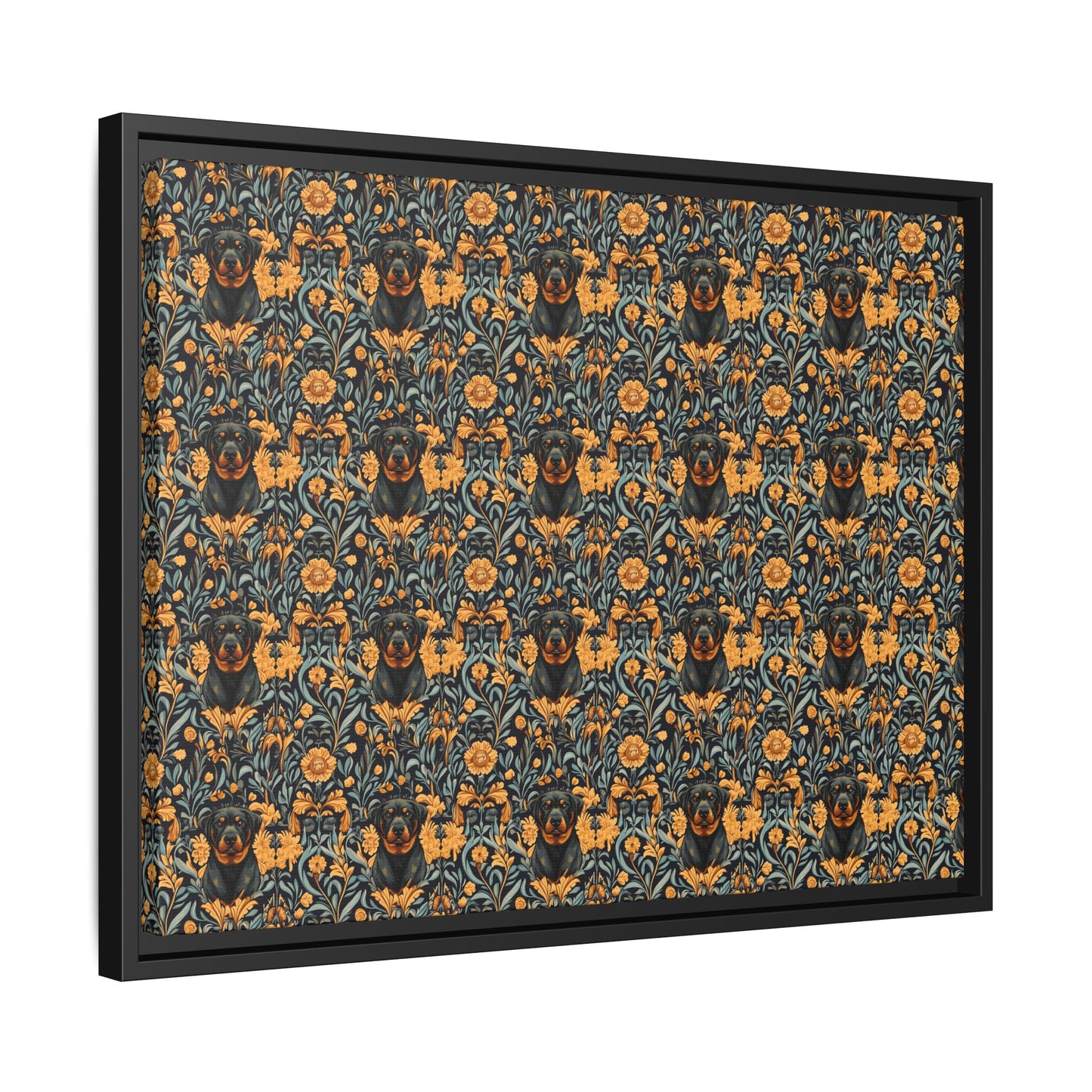 Ruffle Rottie Glamourific Matte Canvas, Framed