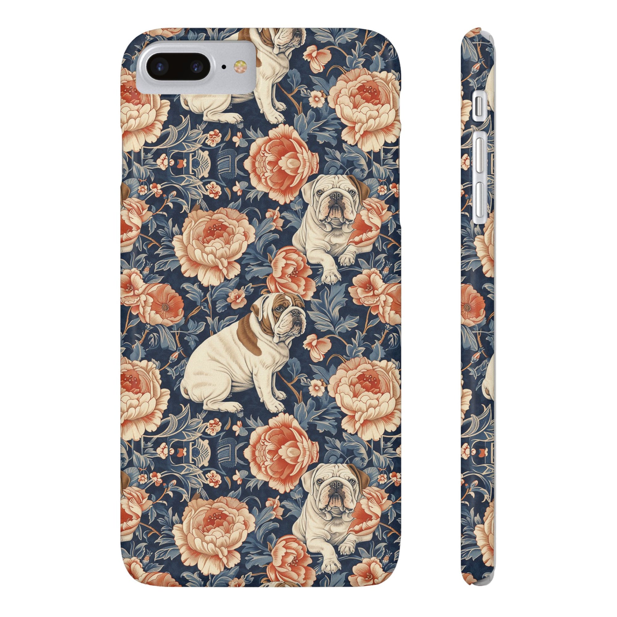 Blooming Bulldog Beauty Slim Phone Cases