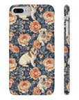 Blooming Bulldog Beauty Slim Phone Cases