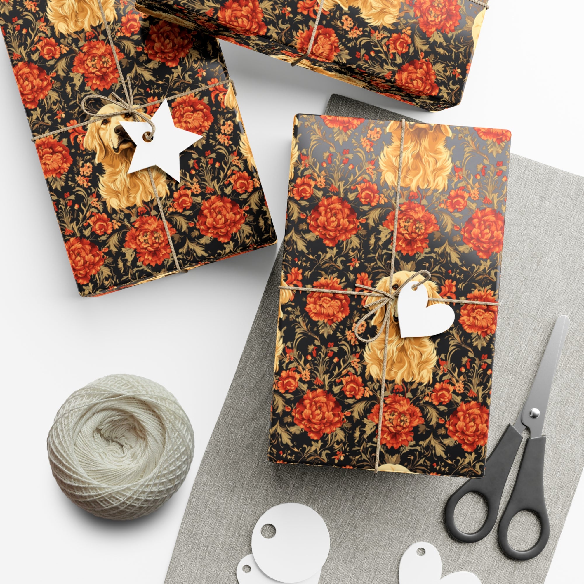 Golden Pawsatronic Tapestry Gift Wrap Papers