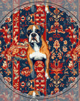 Boxer Blossom Tapestry Delight Ceramic Coaster