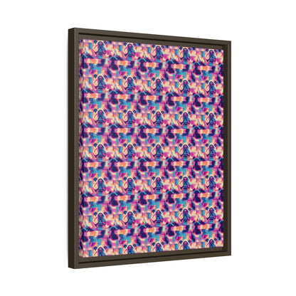 Dazzling Bulldog Chic Matte Canvas, Framed