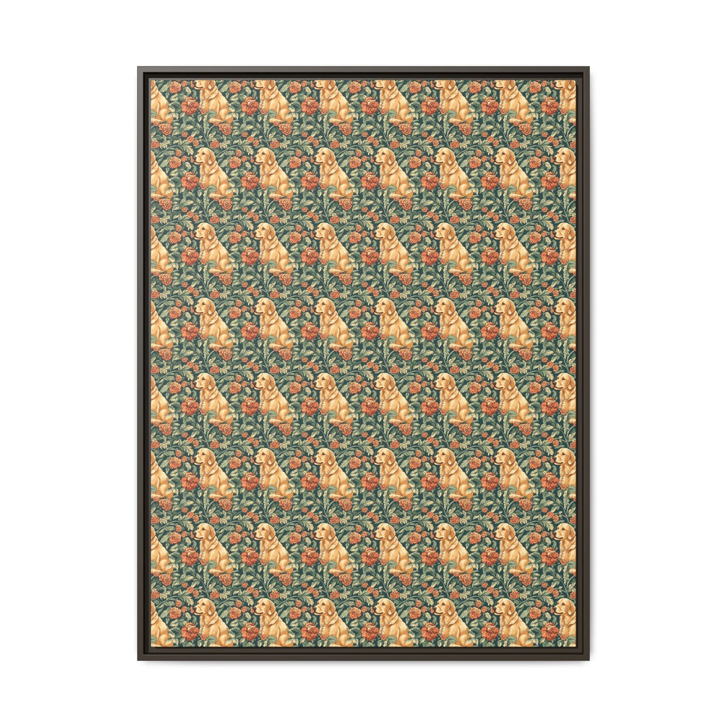 Blooming Goldie Glam Matte Canvas, Framed