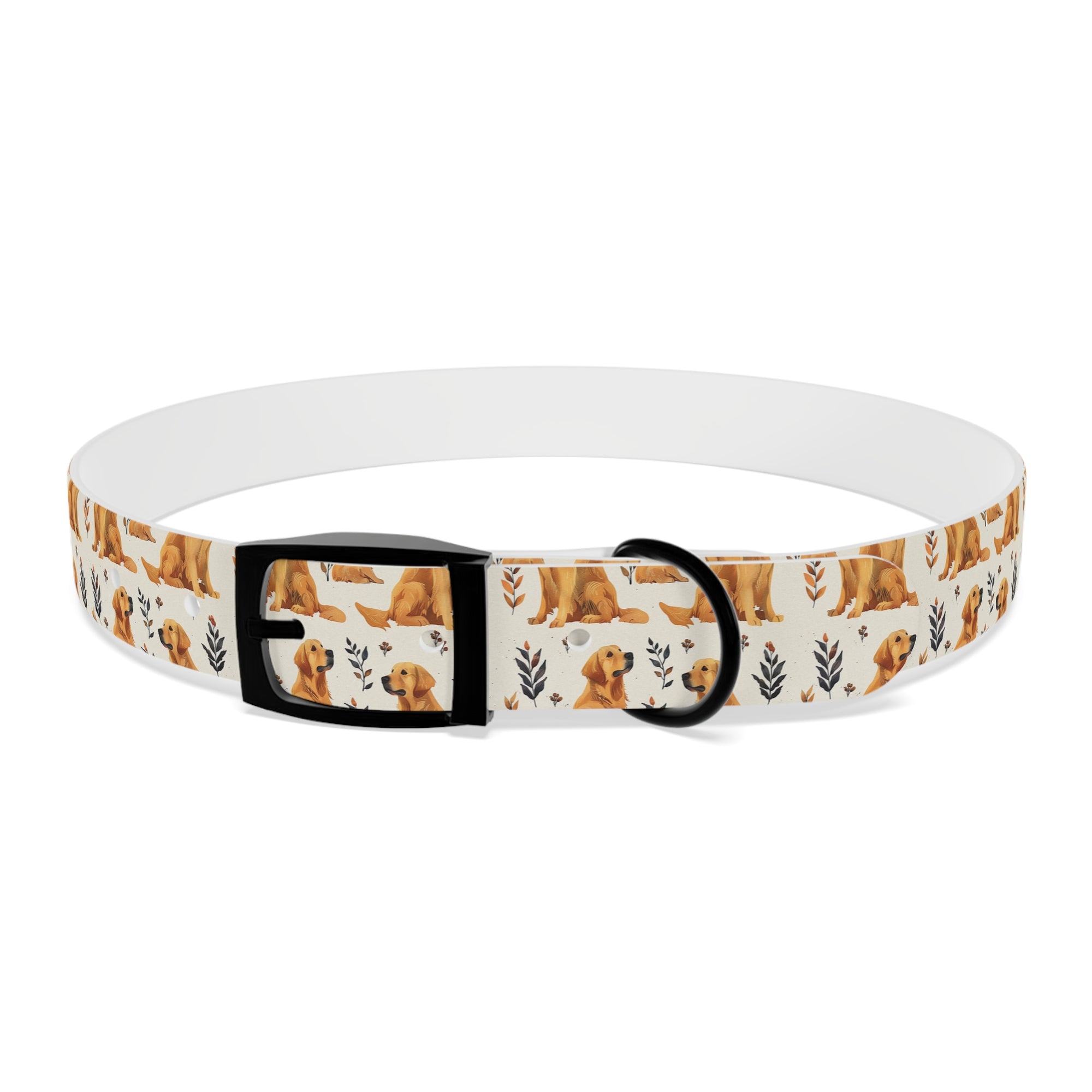 Golden Glamour Paws - Luxe Licks for Regal Retrievers Dog Collar