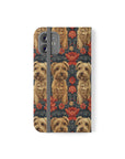 Yorkie Charm Twins Flip Cases