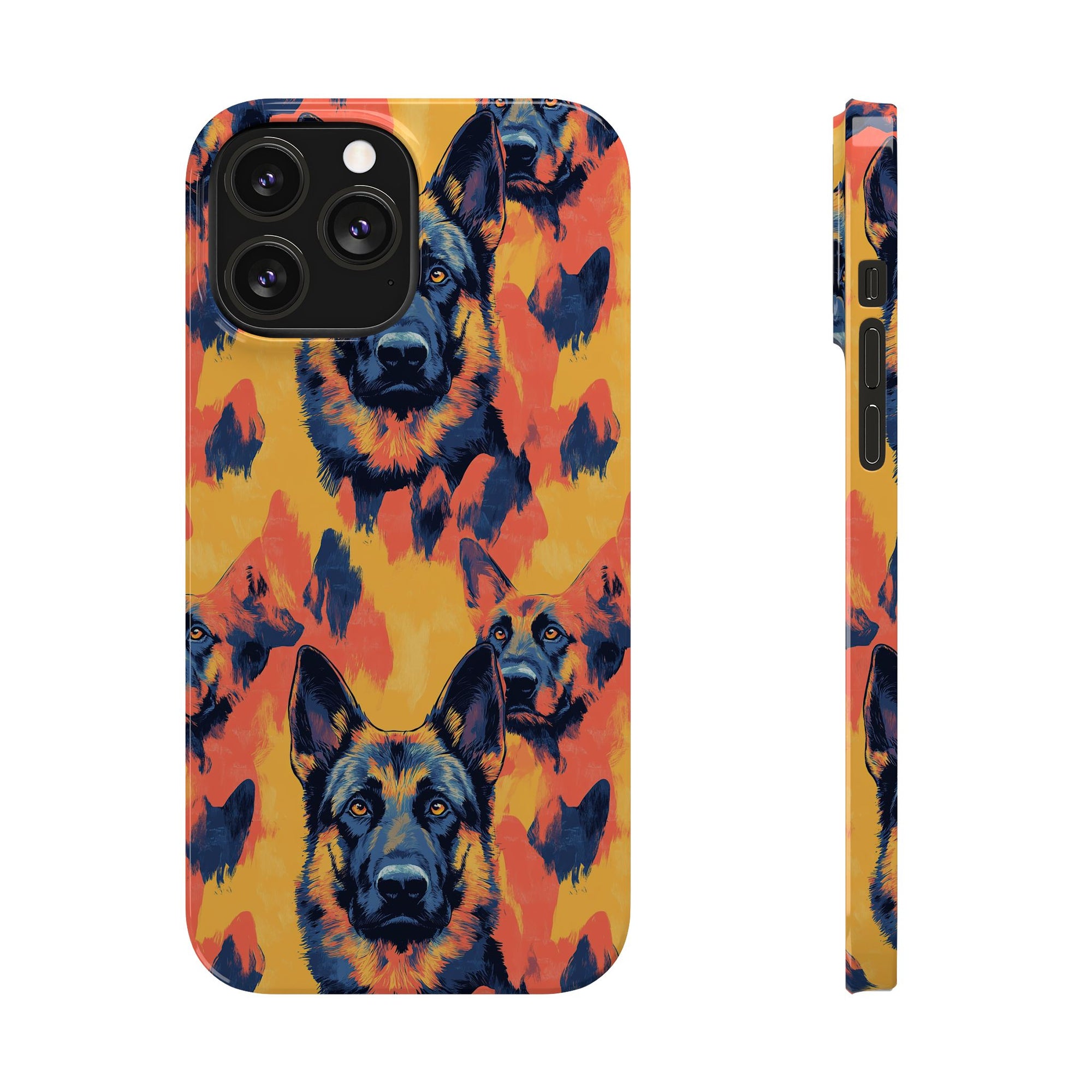 Impressionistic German Shepherds Slim Phone Cases