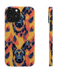 Impressionistic German Shepherds Slim Phone Cases