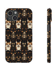 Nighttime Corgi Glow Stride Slim Phone Cases