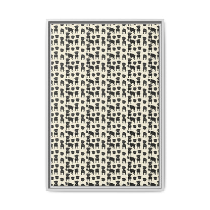 Puggie Pout Perfection Matte Canvas, Framed