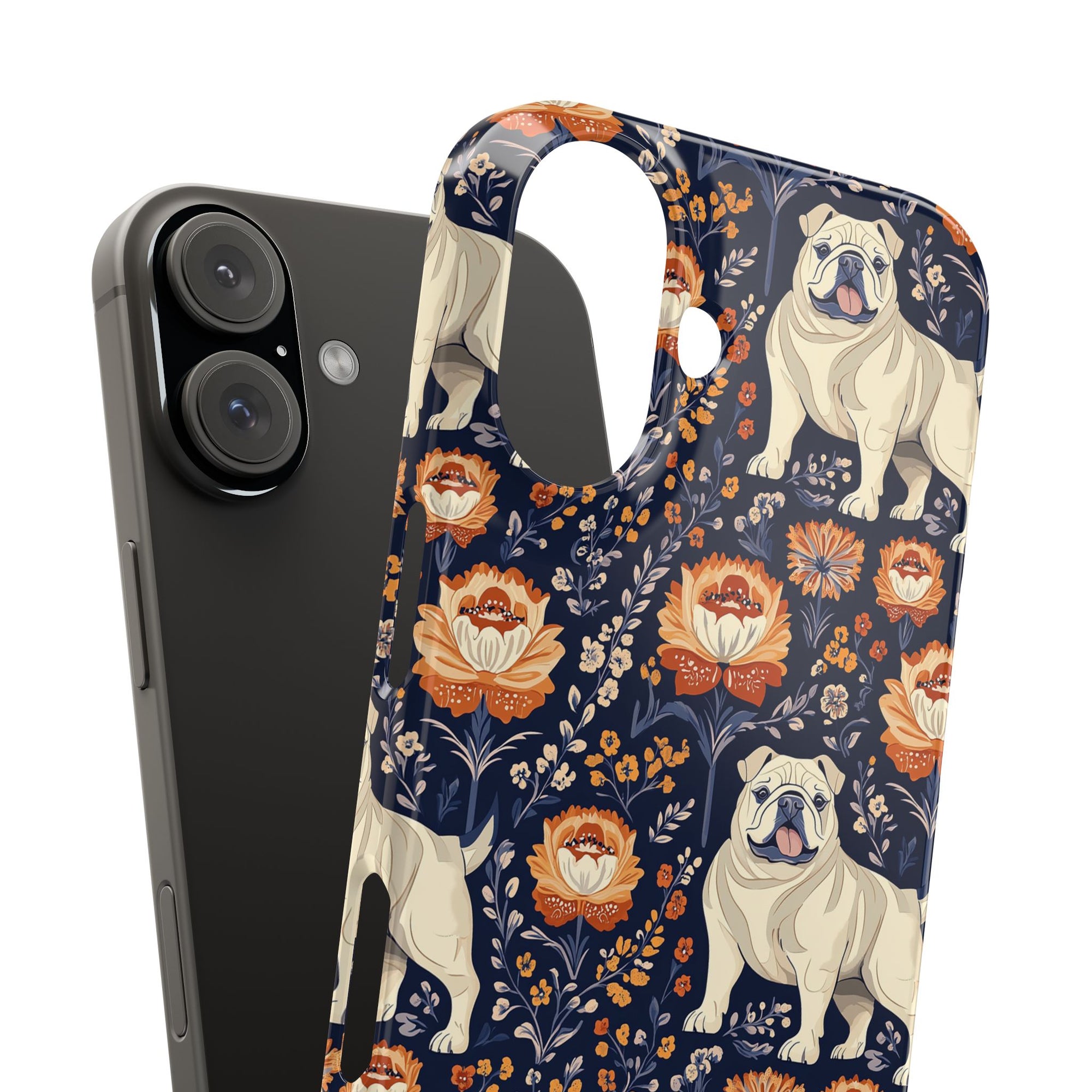 Bulldog Blossom Bonanza Slim Phone Cases