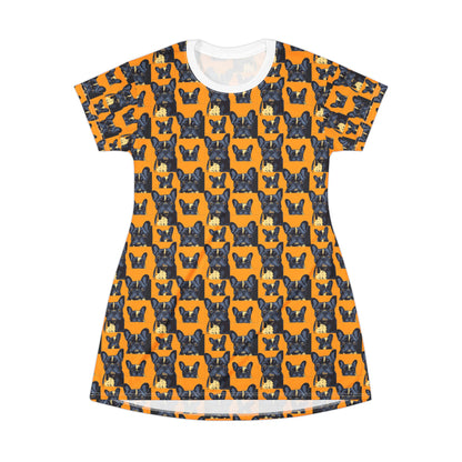 Frenchie Pawsitively Pawsome Peek-a-Boo Perfection T-Shirt Dress