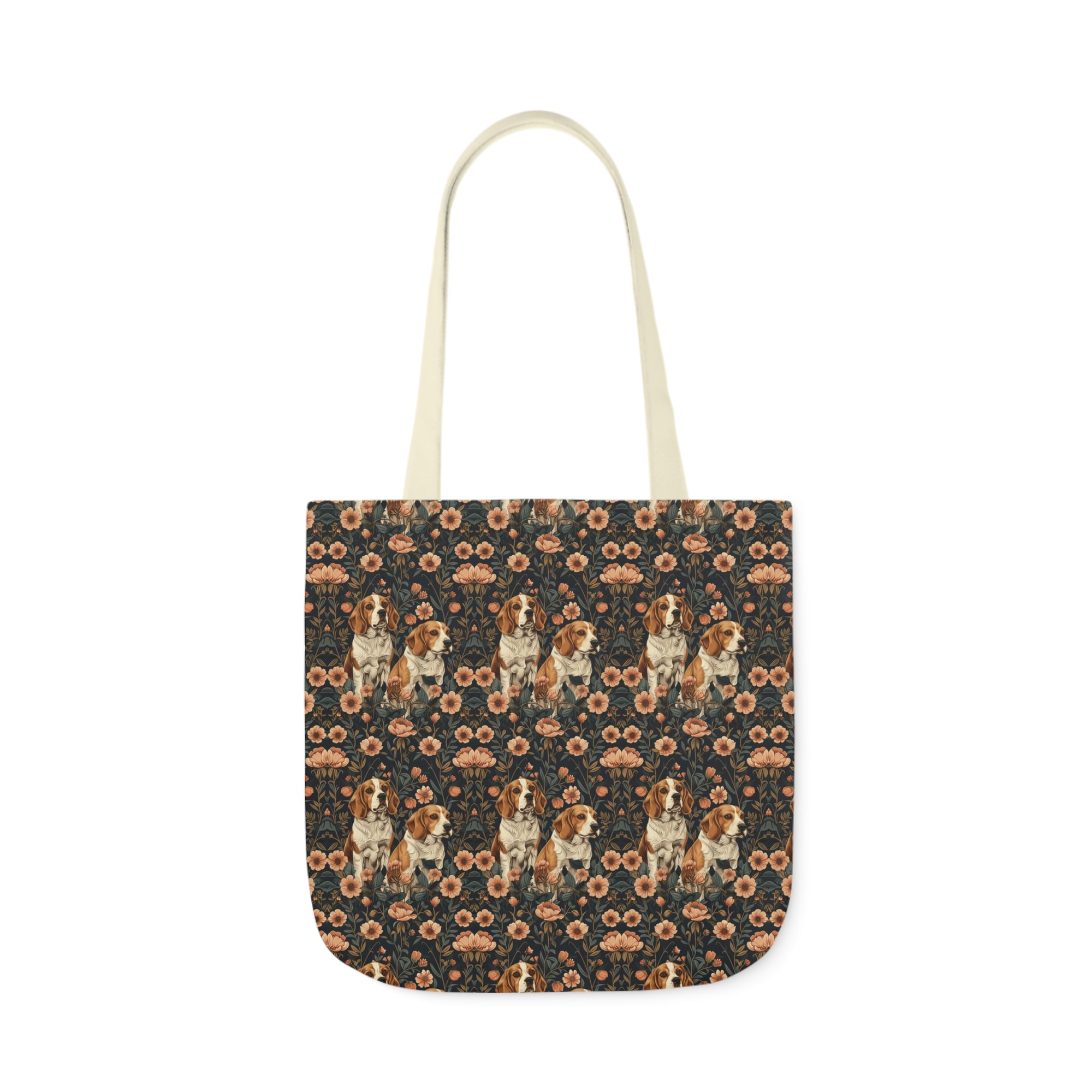 Beagle Blossom Bonanza Canvas Tote Bag