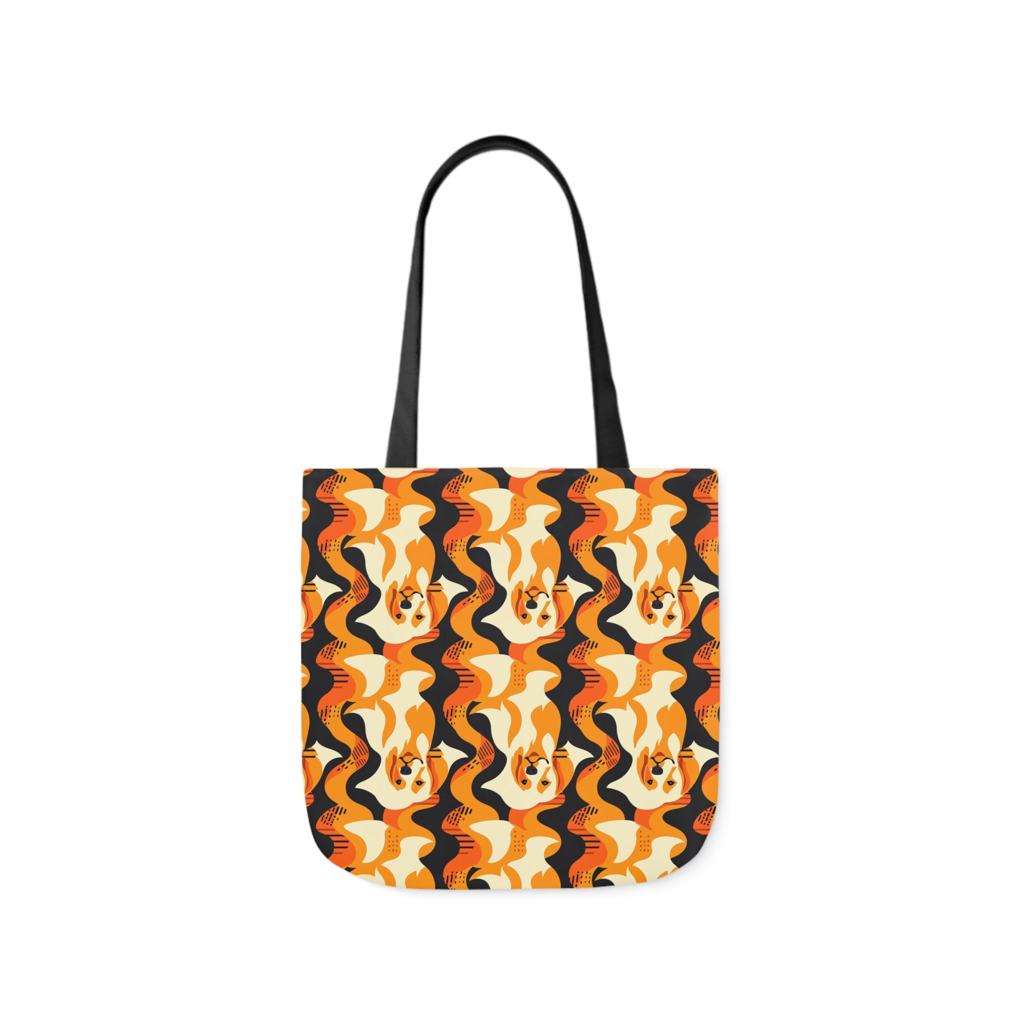 Golden Woof Abstract Glamour Canvas Tote Bag