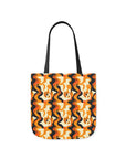 Golden Woof Abstract Glamour Canvas Tote Bag