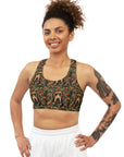 Labrador Lush Pooch Tapestry Seamless Sports Bra