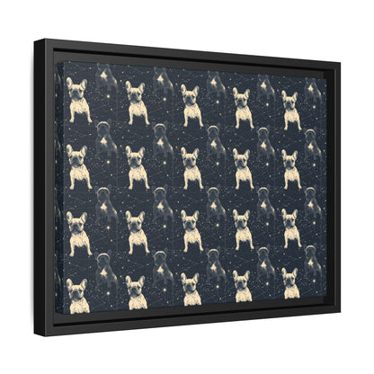 Frenchie Celestial Soar Matte Canvas, Framed