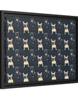 Frenchie Celestial Soar Matte Canvas, Framed