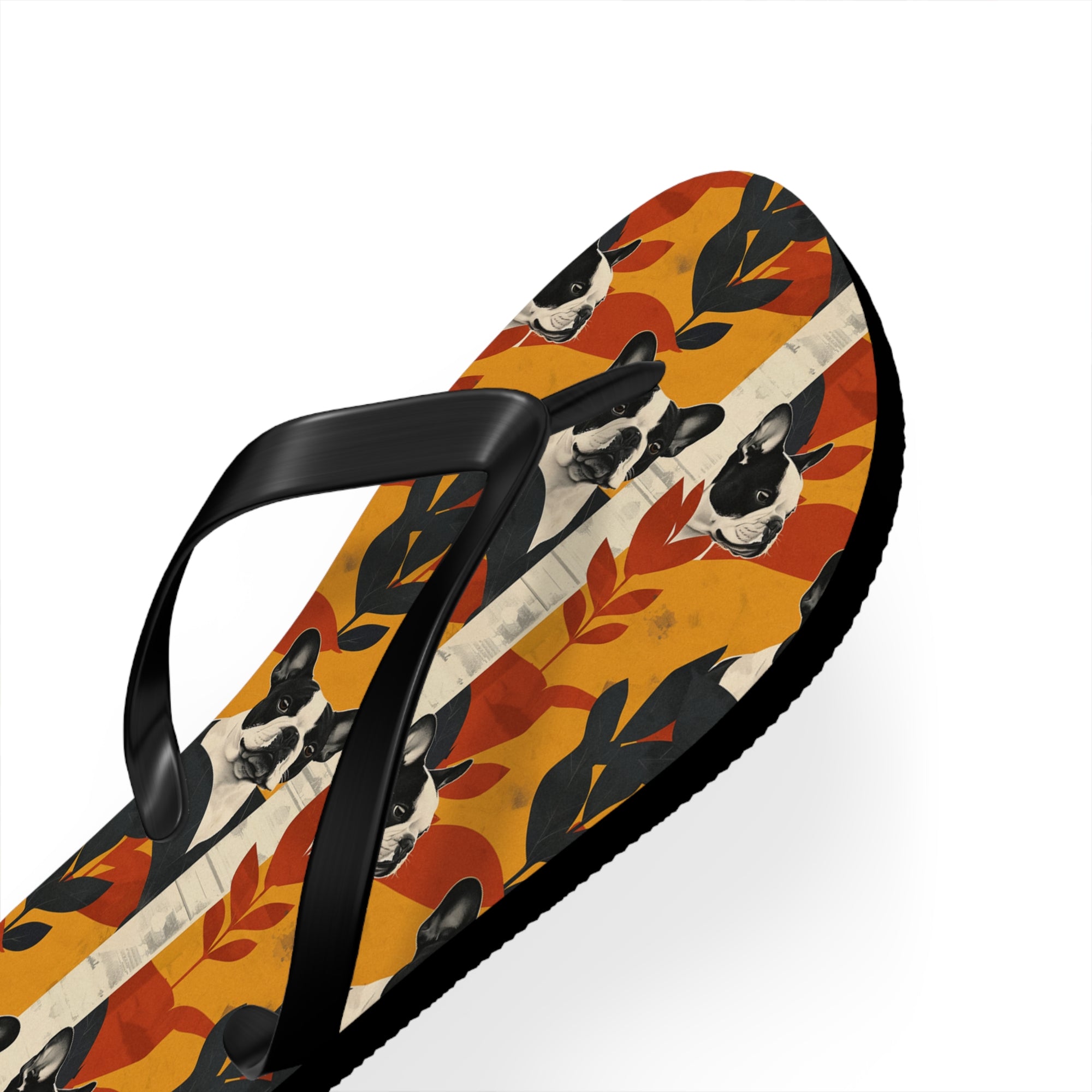 Chic Frenchie Charm Flip Flops