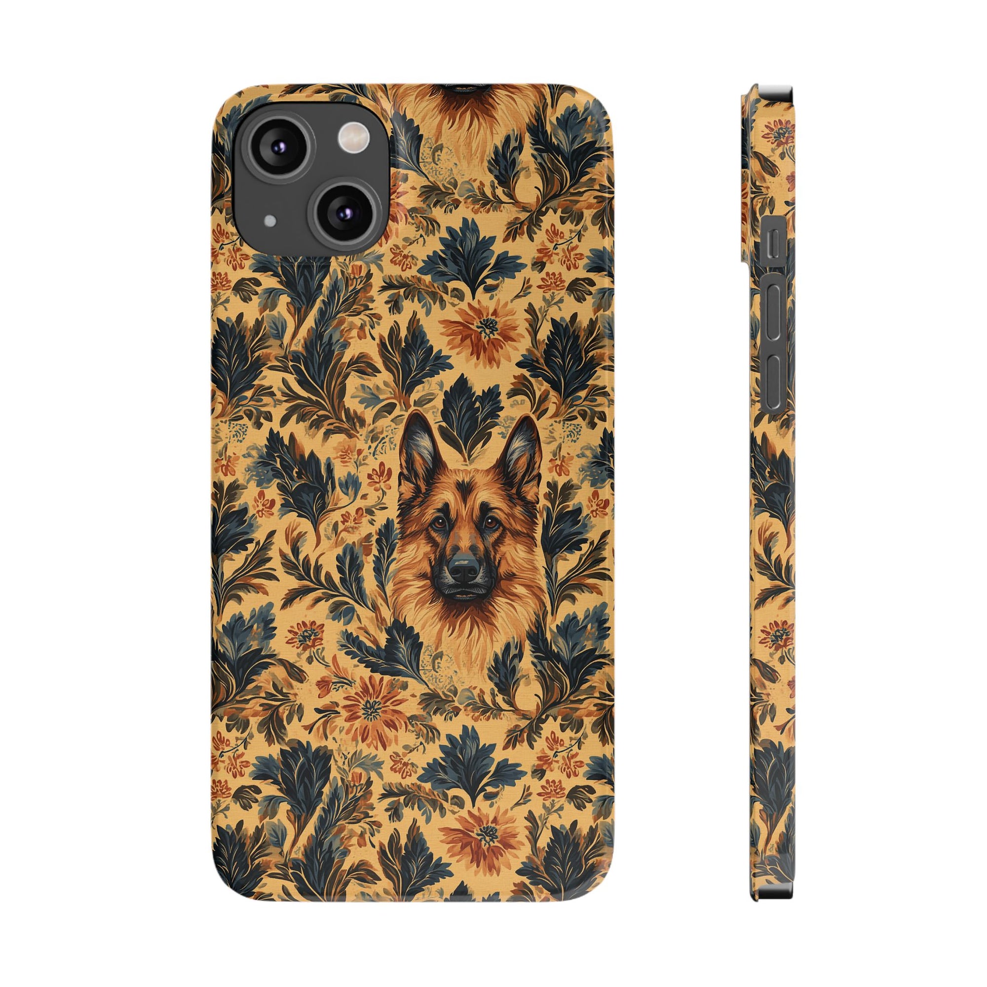 Autumnal German Shepherd Glamour Slim Phone Cases