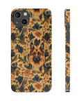 Autumnal German Shepherd Glamour Slim Phone Cases