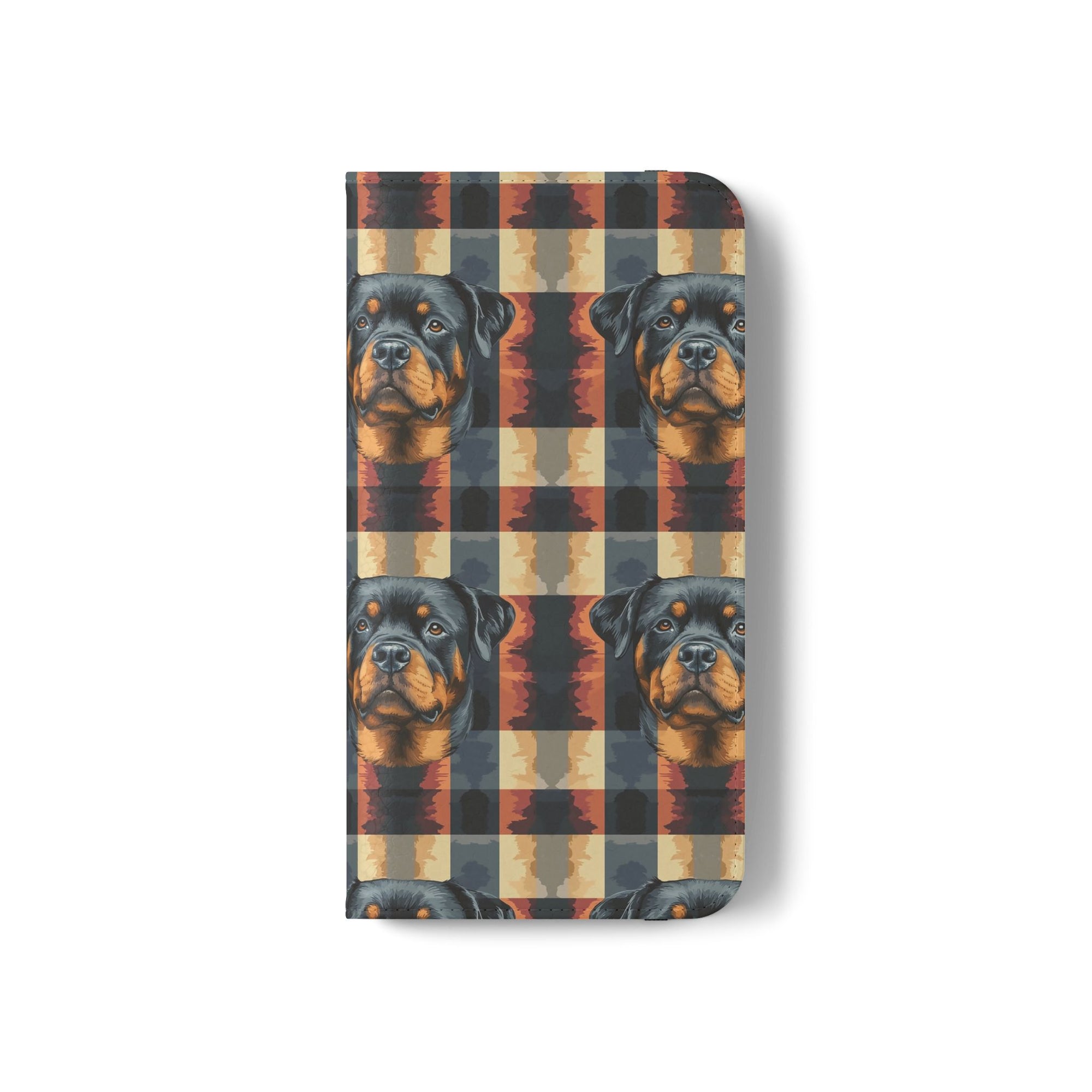 Pawsome Rottweiler Royalty Plaid Flip Cases