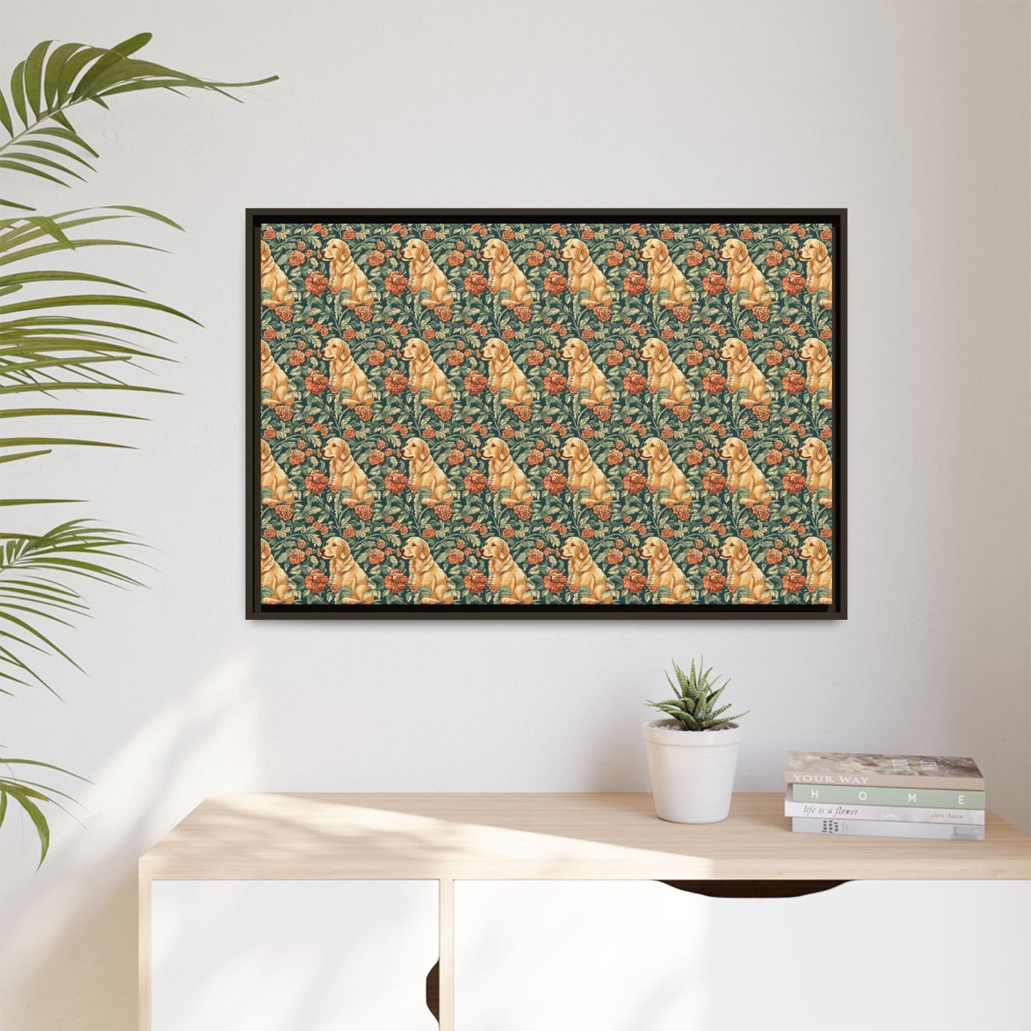 Blooming Goldie Glam Matte Canvas, Framed