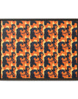 Rottweiler Chic Pawsitivity Matte Canvas, Framed