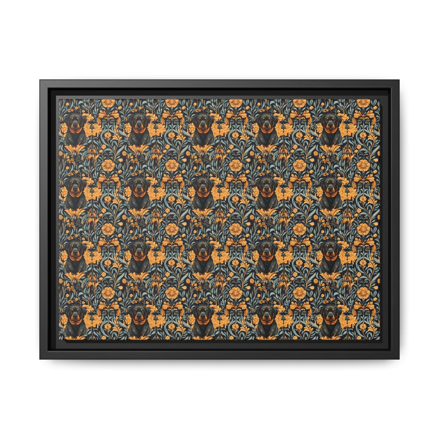 Ruffle Rottie Glamourific Matte Canvas, Framed