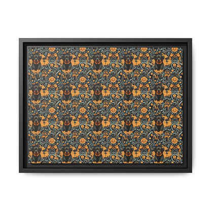 Ruffle Rottie Glamourific Matte Canvas, Framed