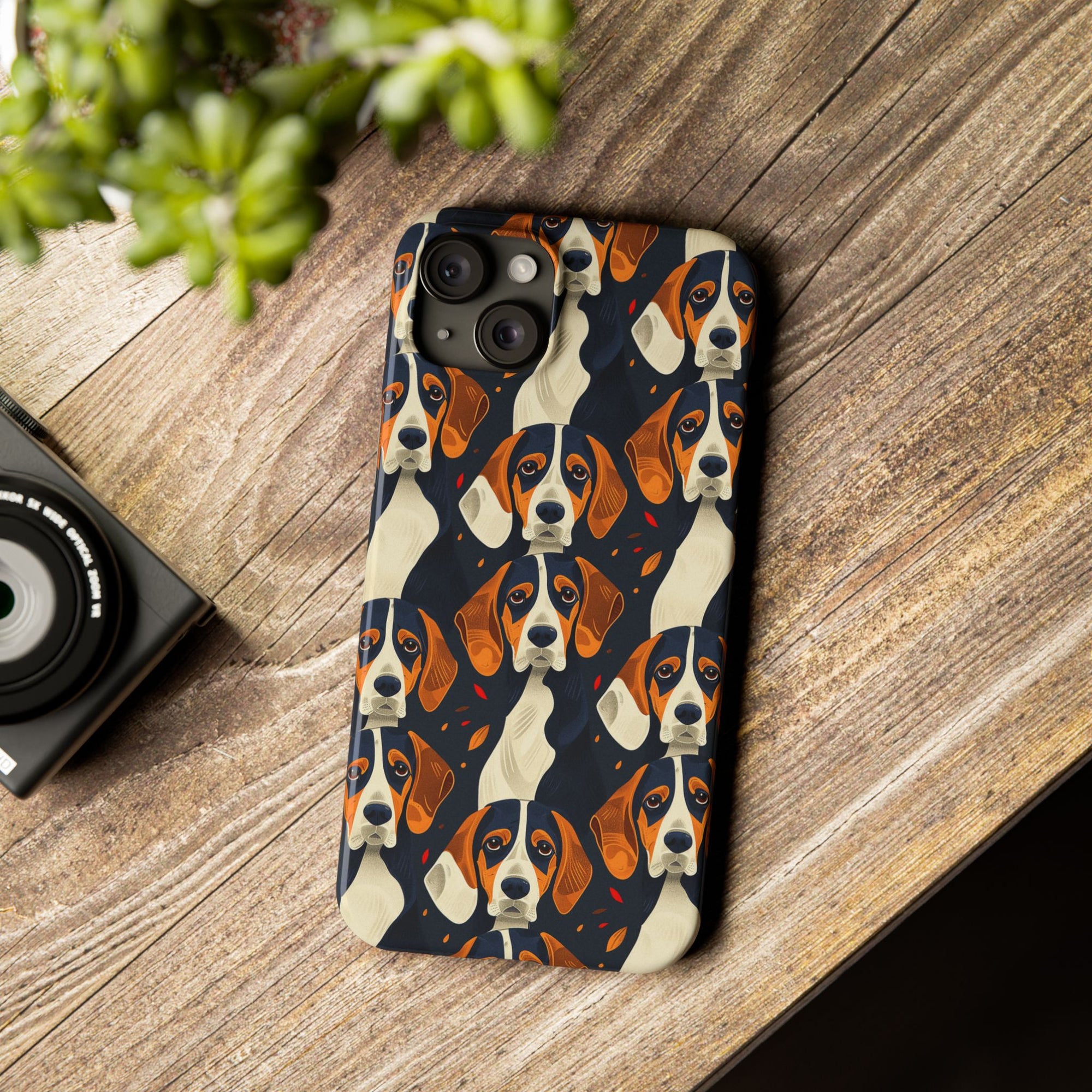 Beagle Glimmer Gaze Glamour Slim Phone Cases