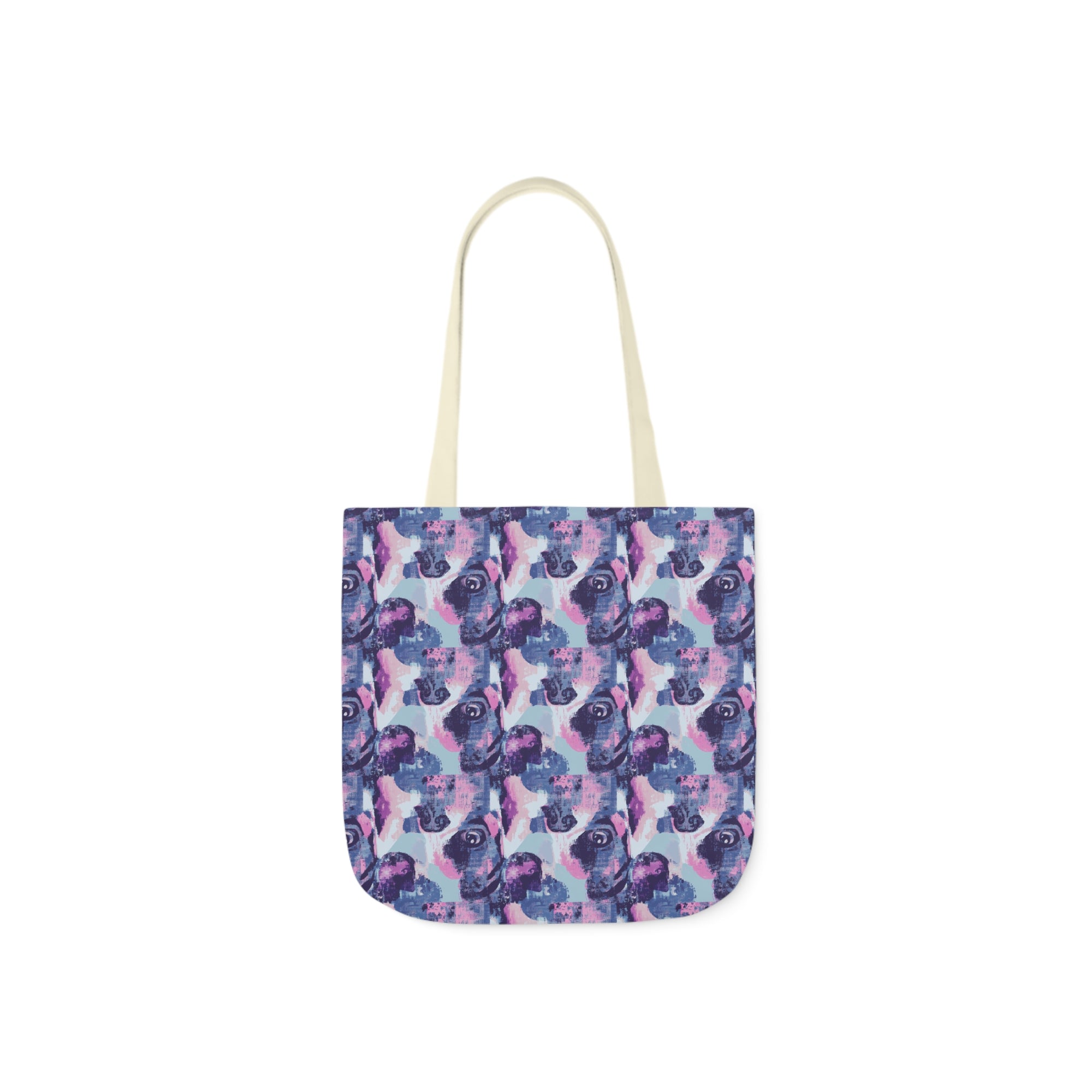 Funky Geometric Boxerista Canvas Tote Bag