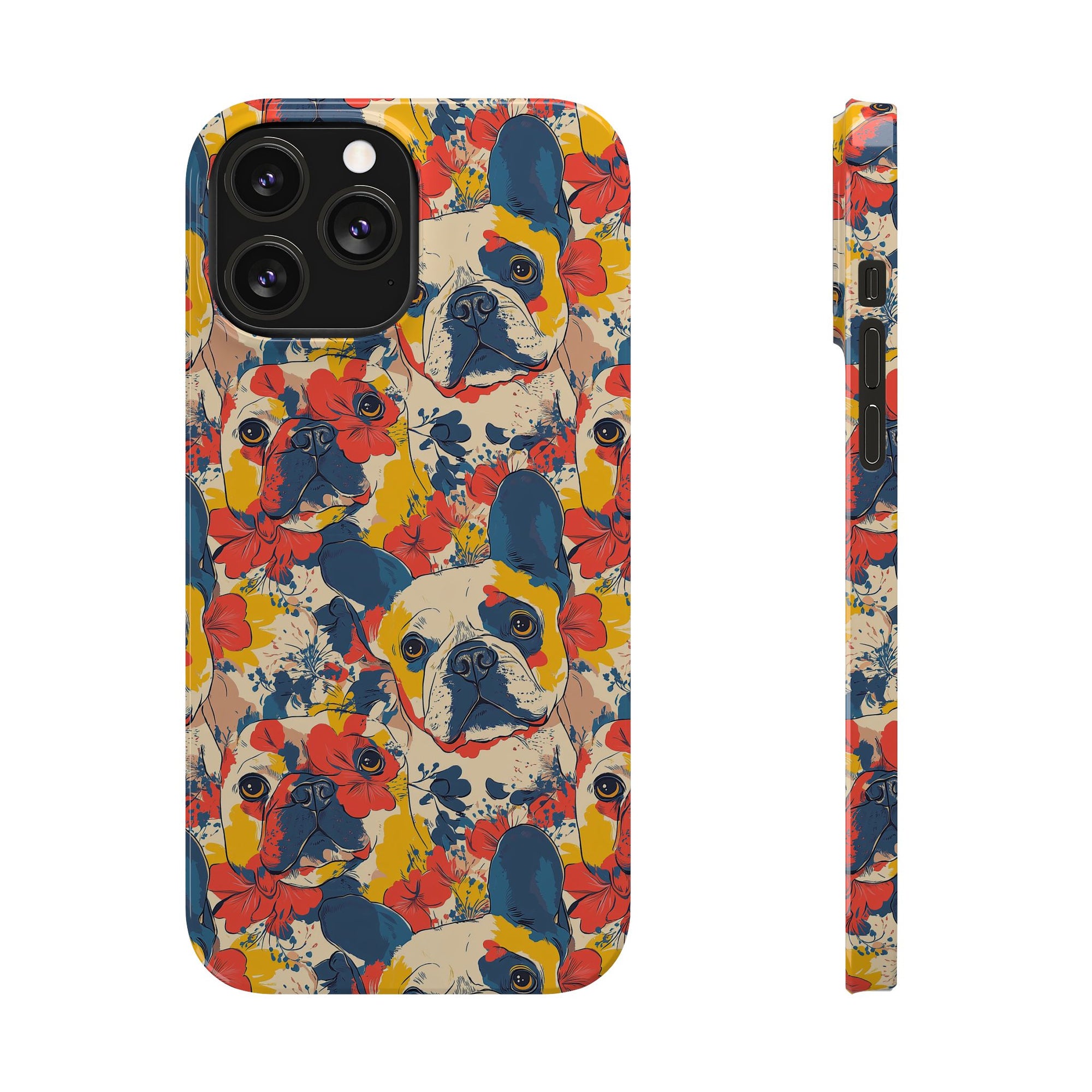 Bloom Pup Frenchietastic Splatter Slim Phone Cases