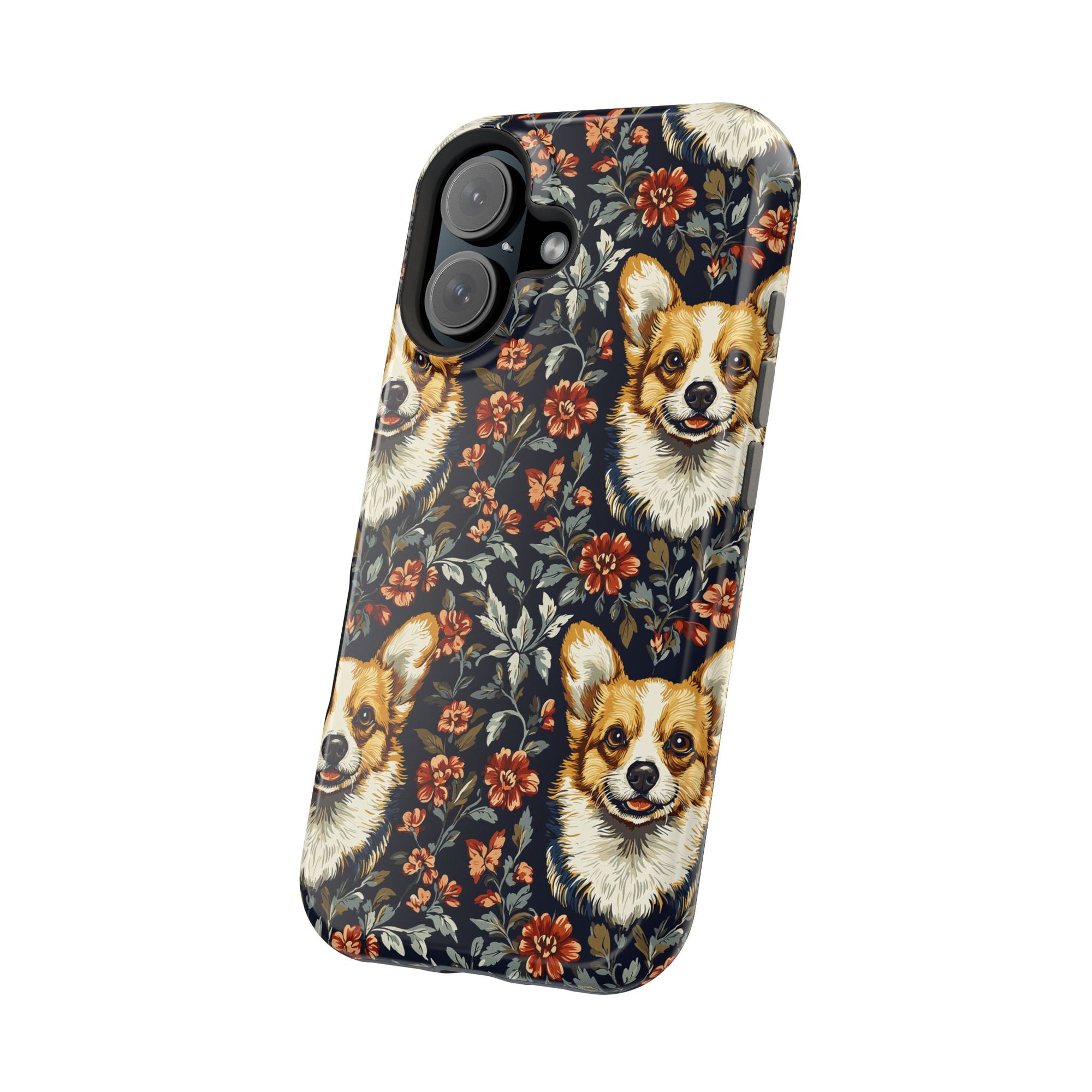 Floofy Corgi Blossom Blast Magnetic Tough Cases