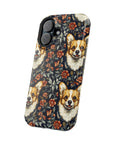 Floofy Corgi Blossom Blast Magnetic Tough Cases