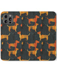 Dapper Dachshund Noir Glow Flip Cases