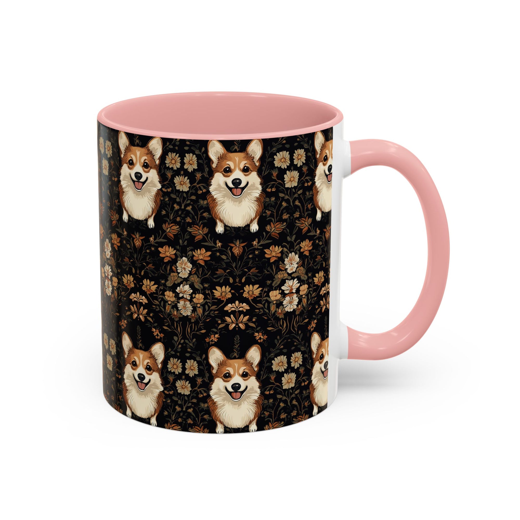 Nighttime Corgi Glow Stride Accent Coffee Mug